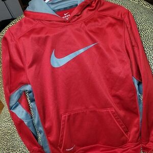 Nike Red and Gray Hoodie